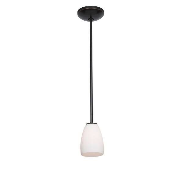 slide 2 of 2, Access Lighting Sherry Bronze Integrated LED Rod Pendant, Opal Shade