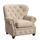 preview thumbnail 14 of 12, Mofi Traditional Linen Fabric Tufted Armchair by Furniture of America