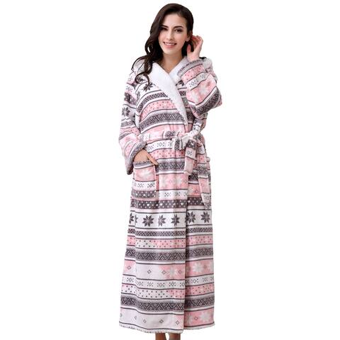 Richie House Women's Soft and Warm Bathrobe with Hood