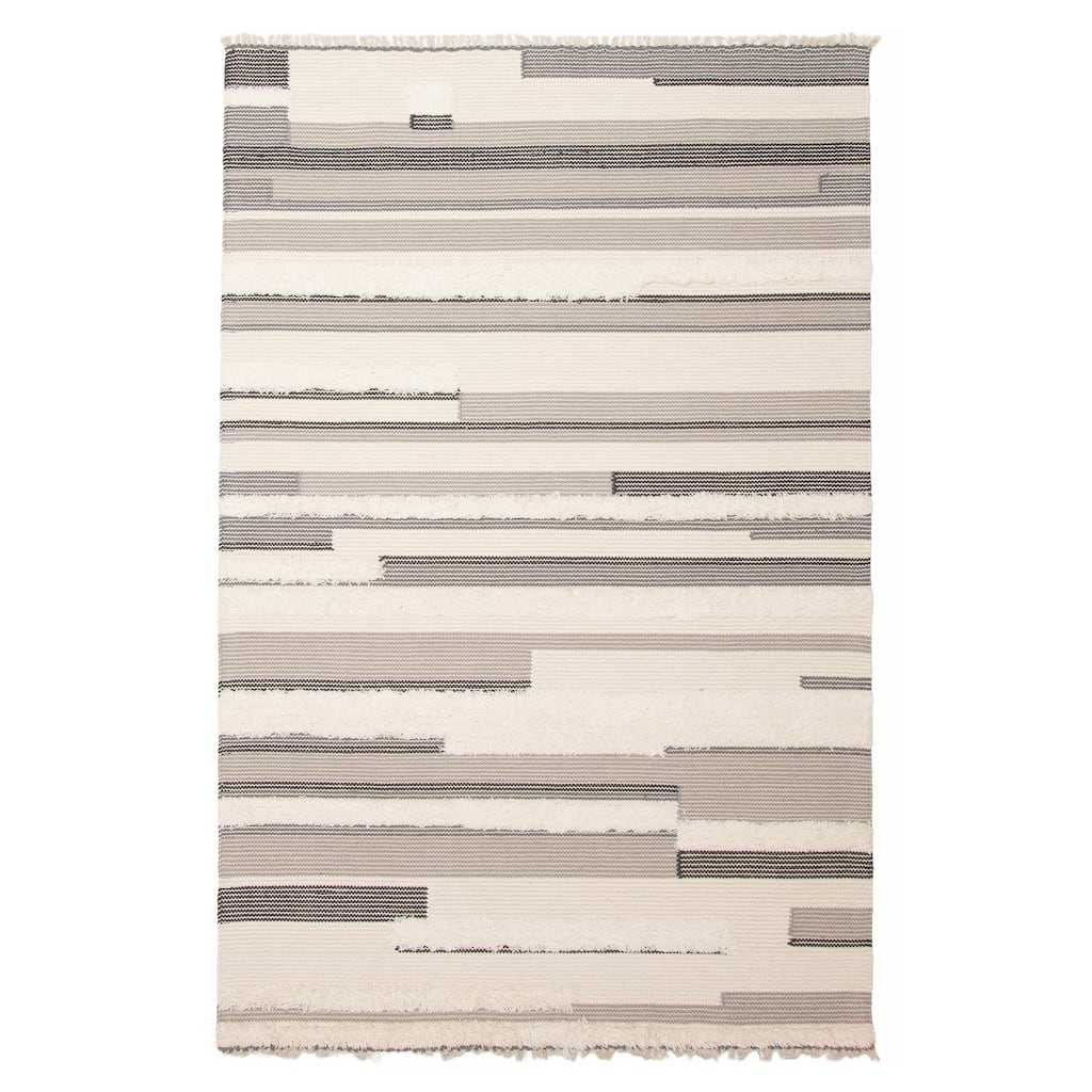 ECARPETGALLERY Hand Tufted Timeless Cream Wool Rug - 5'2 x 8'1