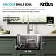 preview thumbnail 30 of 87, KRAUS Dex Stainless Steel Single Bowl Undermount Kitchen Bar Sink