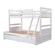 preview thumbnail 22 of 44, Twin Over Full Bunk Bed with Drawers - Convertible Vintage Design