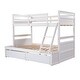 preview thumbnail 22 of 44, Twin Over Full Pine Bunk Bed with Drawers, Convertible to Two Beds