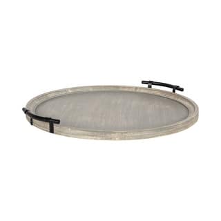 Kate and Laurel Bruillet Wood Ottoman Tray - 24x22