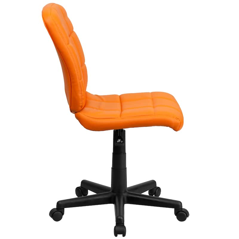 Mid-Back Quilted Vinyl Swivel Task Office Chair