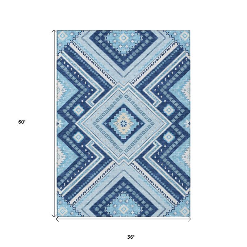 HomeRoots Tribal Transitional Rectangle Outdoor Rug