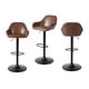 preview thumbnail 33 of 51, Glitzhome Set of 3 Mid-Century Modern Adjustable Swivel Bar Stools - Set of 3