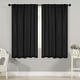 preview thumbnail 195 of 198, Superior Solid Machine Washable Room Darkening Curtains with Back Tabs, Set of 2 42" x 63" - Black