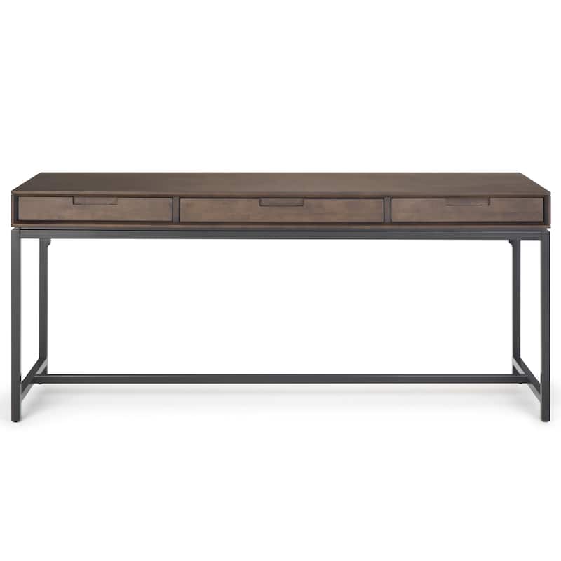 WYNDENHALL Devlin SOLID WOOD Industrial 72 inch Wide Wide Desk