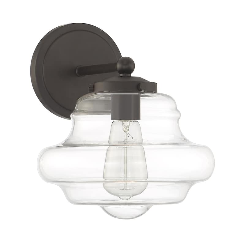Bellevue SH90091 10" Tall Bathroom Sconce with Clear Glass Shade