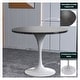 preview thumbnail 14 of 25, Verve Dining Table with a 36" Round Tabletop in White Steel Pedestal
