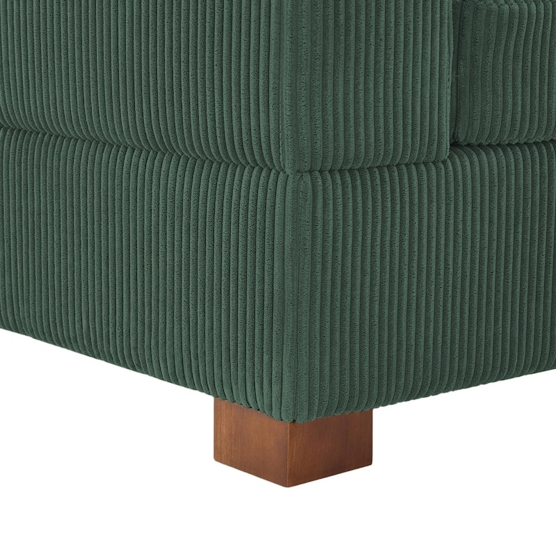 Upholstered Corduroy Chaise Lounge Chair With Pillow, Chaise Lounges For Interior
