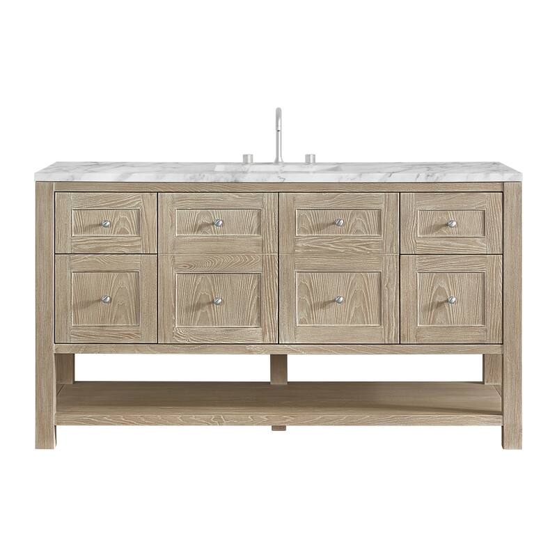 Breckenridge 60" Single Vanity, Whitewashed Oak - 60S