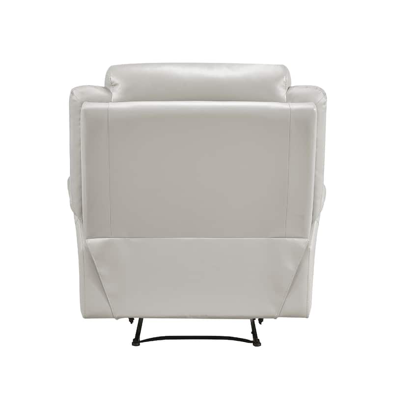 Conia Manual Reclining Chair, Light Gray Silver Leather