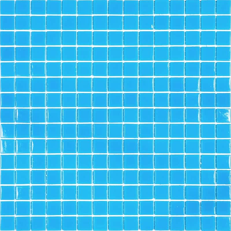 Apollo tile 12" x 12" Dune Glossy Pacific Blue Glass Tile (20 sq ft/case) - 20 Pack