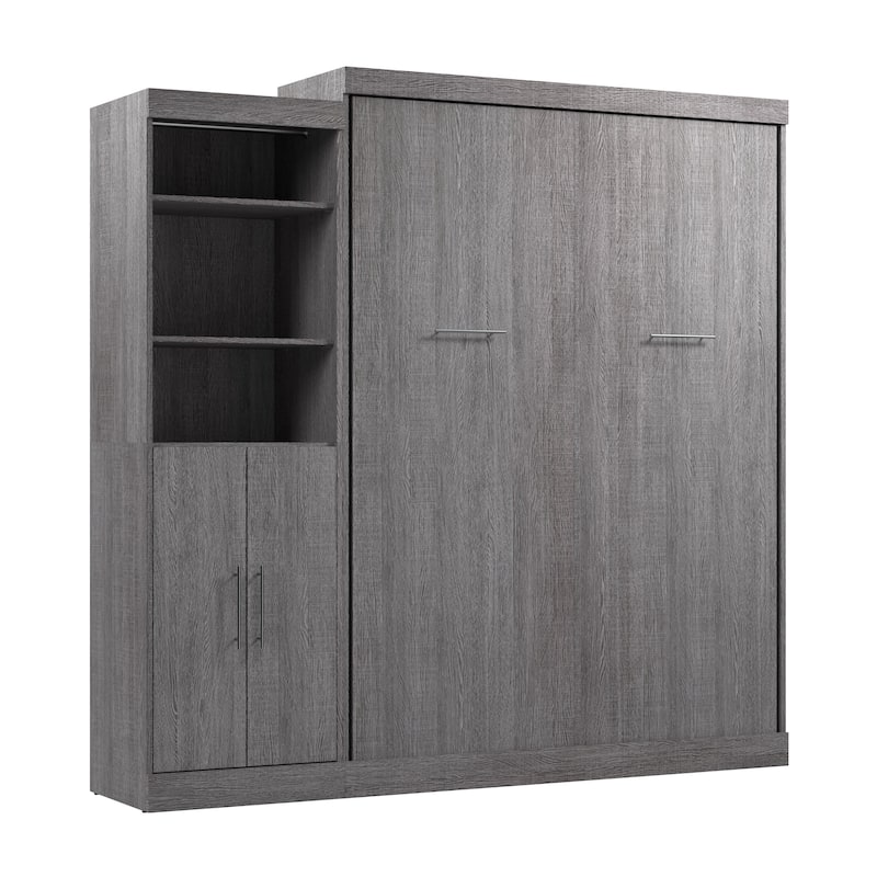Nebula Queen Murphy Bed with Closet Organizer (90W) by Bestar