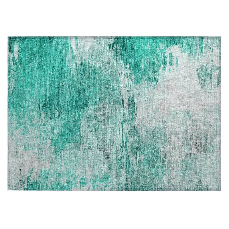 Machine Washable Indoor/ Outdoor Chantille Abstract Ombre Rug