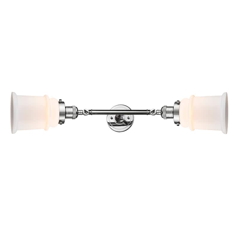 Innovations Lighting Canton 2 Light 25" Wide Bathroom Vanity Light - Polished Chrome / Matte White