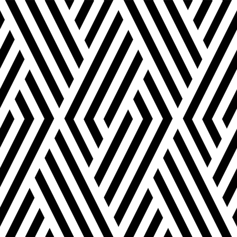 Black and White Stripes Peel and Stick Wallpaper - 24'' W x 10' L
