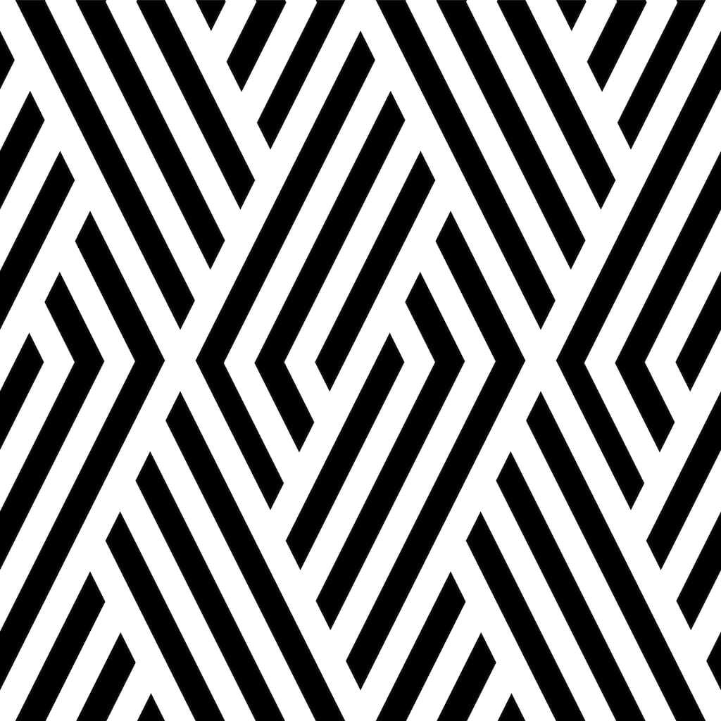 Black and White Stripes Peel and Stick Wallpaper - 24'' W x 10' L