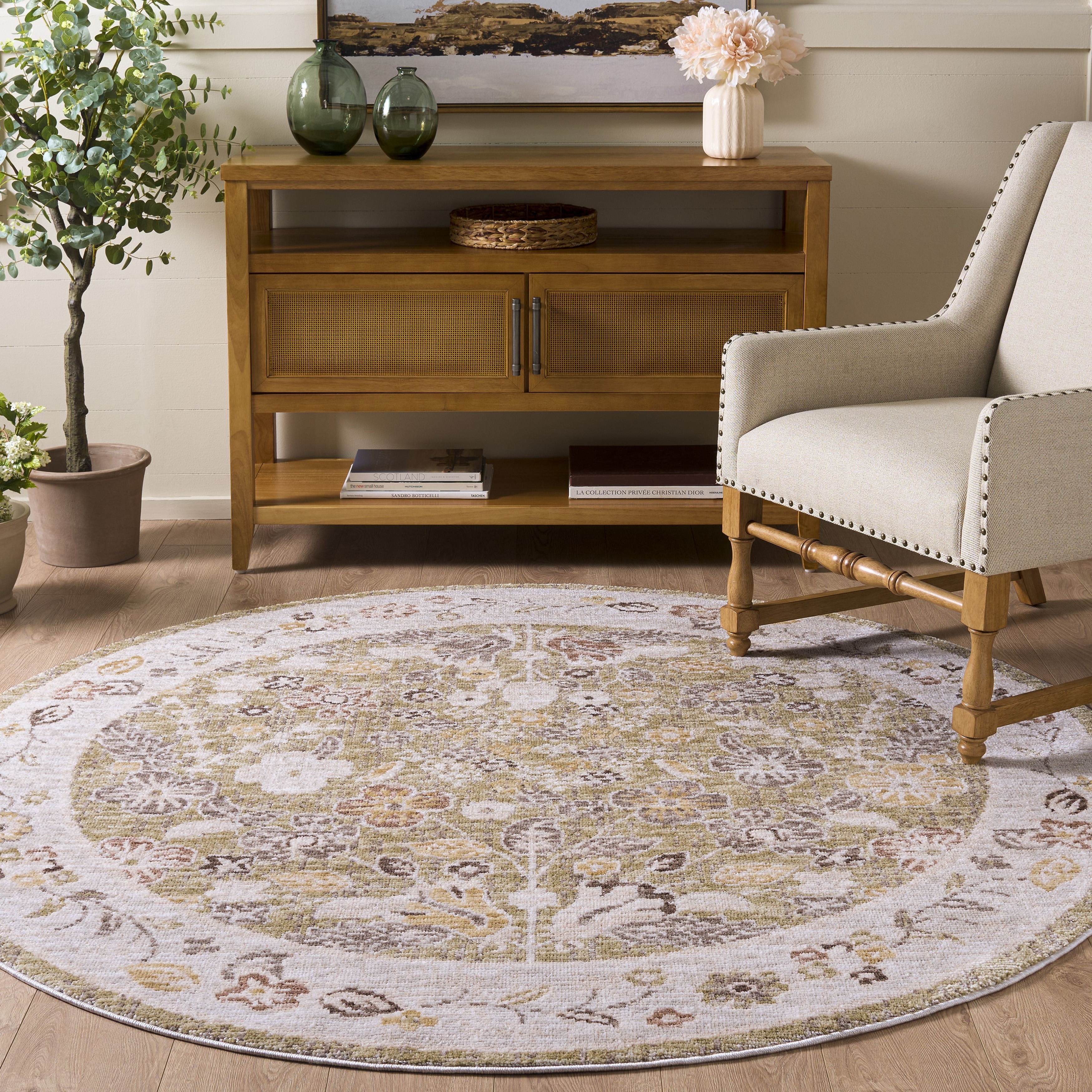 Martha Stewart by SAFAVIEH Yukimi Vintage Floral Distressed Rug