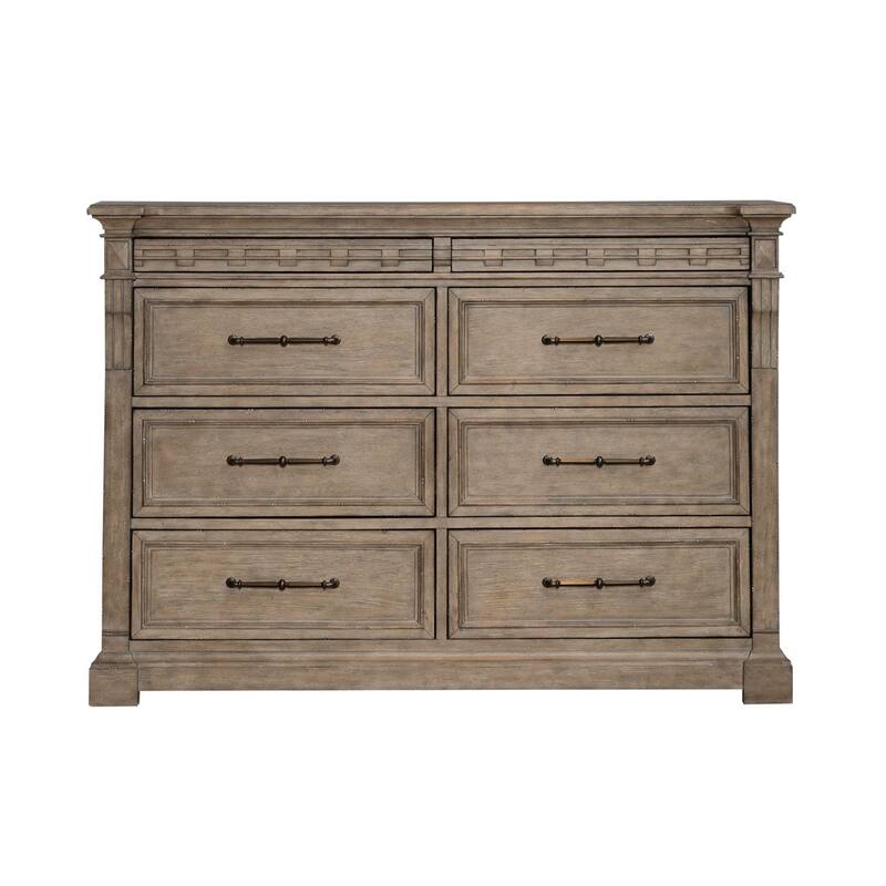 Town & Country Dusty Taupe 8 Drawer Dresser