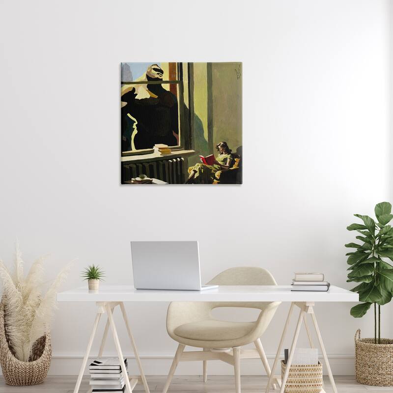 Stupell Gorilla in Window Scene Canvas Wall Art Design By Keith Thomson