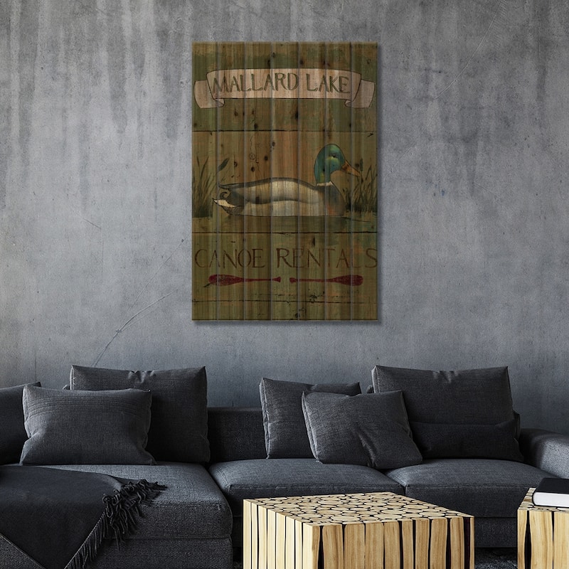 Lodge Signs IV Print On Wood by James Wiens - Multi-Color