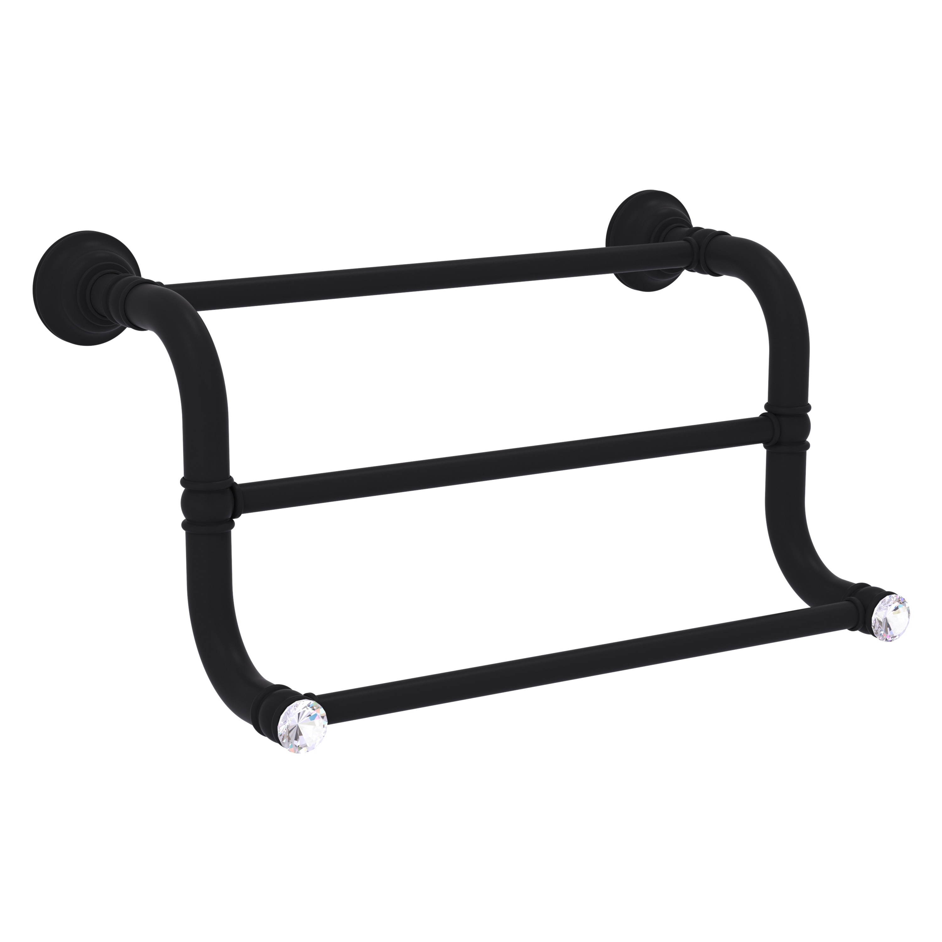 Allied Brass Carolina Crystal 3 Bar Hand Towel Rack