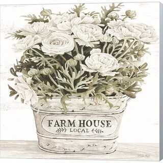 Cindy Jacobs 'Farm House Flowers' Canvas Art - Bed Bath & Beyond - 36524216