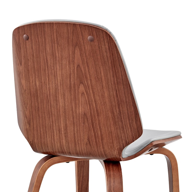 Brinley Walnut or Black Wood Upholstered Dining Chair