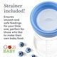 preview thumbnail 5 of 7, Tadpoles 4 oz Silicone Baby Food Dispensing Spoon 2 Pack - Includes Stopper (Blue)
