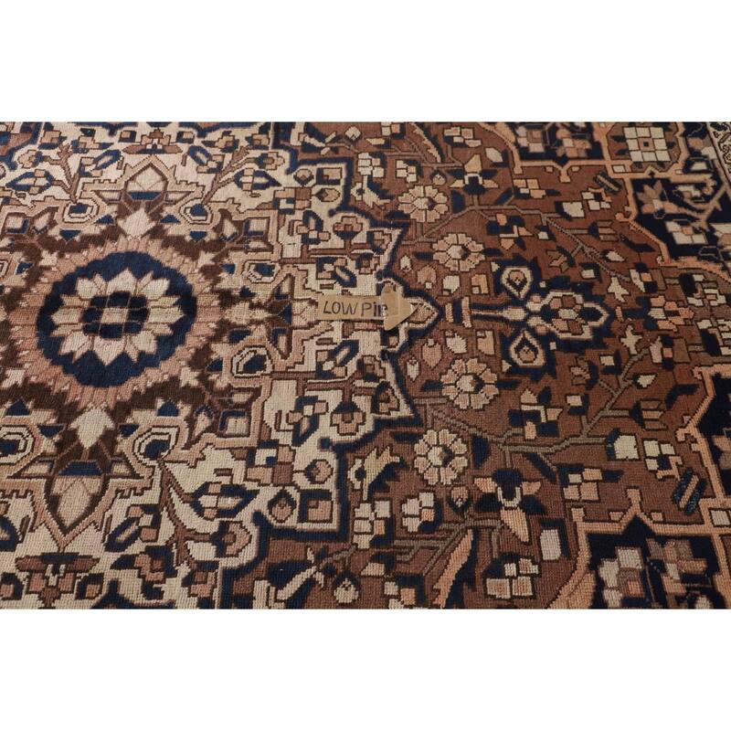 Brown Bakhtiari Persian Vintage Area Rug Hand-Knotted Wool Carpet - 6'6"x 10'1"