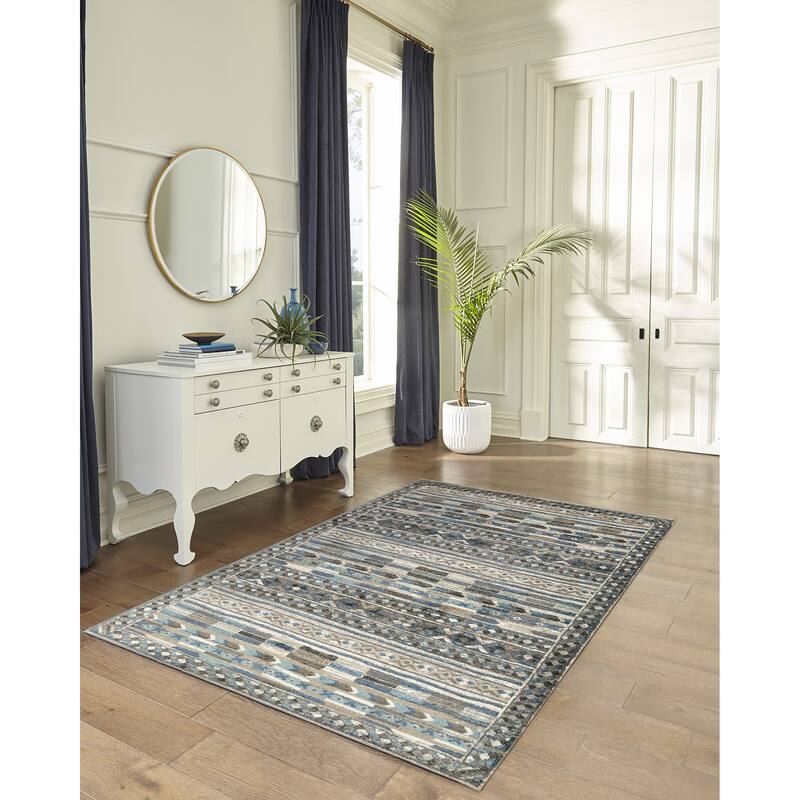 Liora Manne Ashford Tribal Indoor Rug Cool