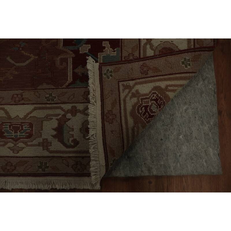 Hand Knotted Oriental 100% Wool Carpet Traditional Medallion Oranges & Rust Sumak Area Rug - 8' 9'' X 5' 11''