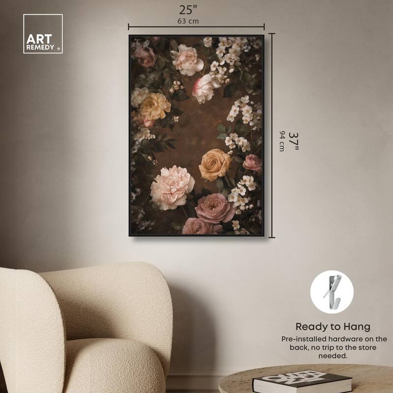 Faded Florals Fable I Canvas by Art Remedy