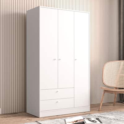 Polifurniture Denmark 3 Door Bedroom Armoire with 2 Drawers