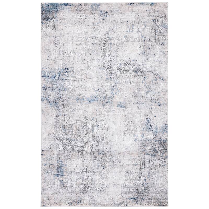 SAFAVIEH Vogue Diethilde Modern Abstract Rug - 6'7" Square - Beige/Blue