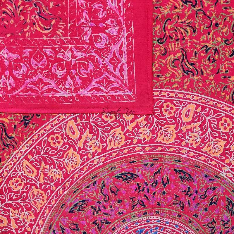 Sanganer Cotton Floral Tablecloth Collection