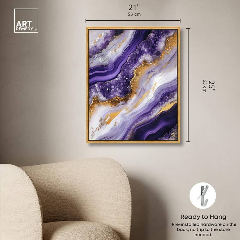Gemstone Labyrinth I Canvas by Art Remedy