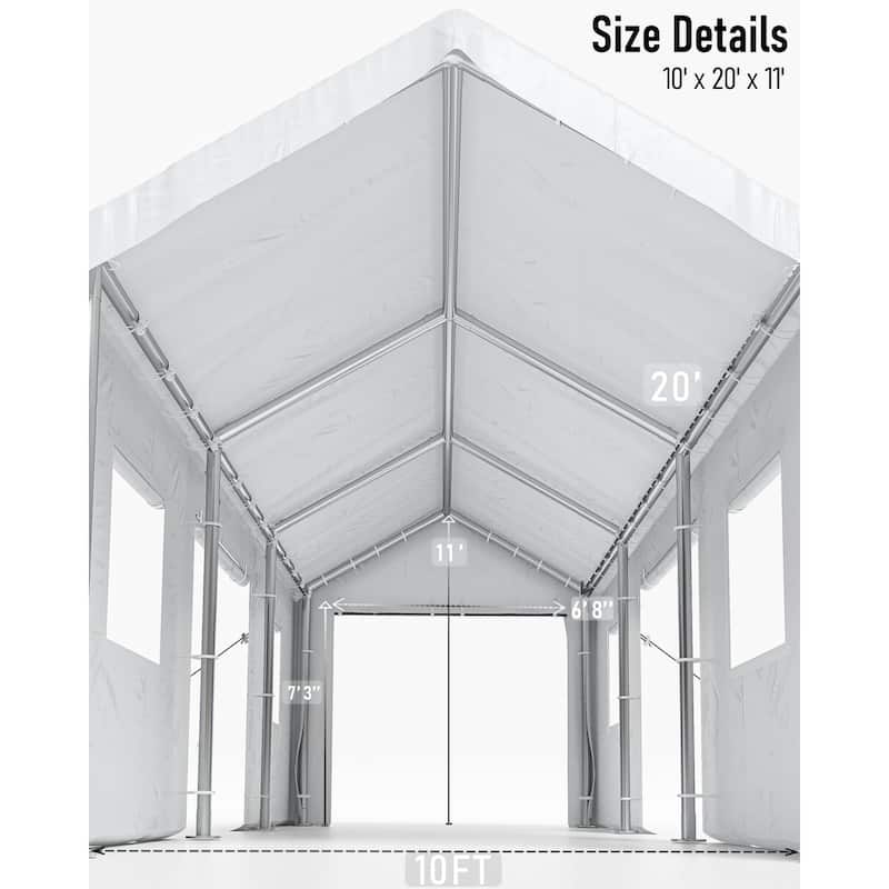 Carport 10'x20' 13'x20' Heavy Duty Portable Garage
