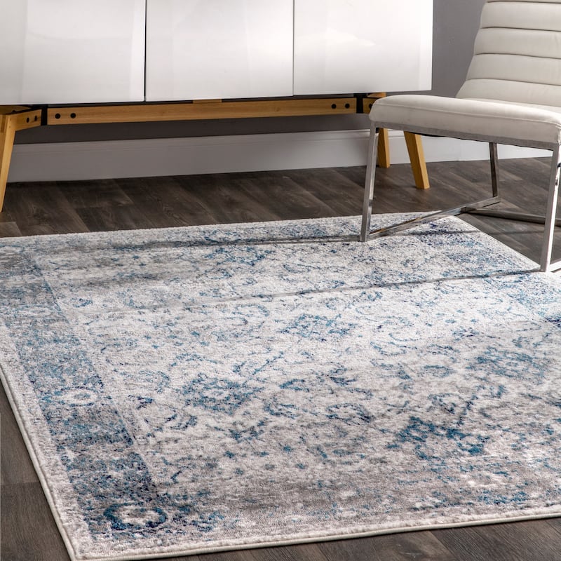 Nuloom Vintage Anaelle Area Rug - 8' x 10' - Blue - Rectangle