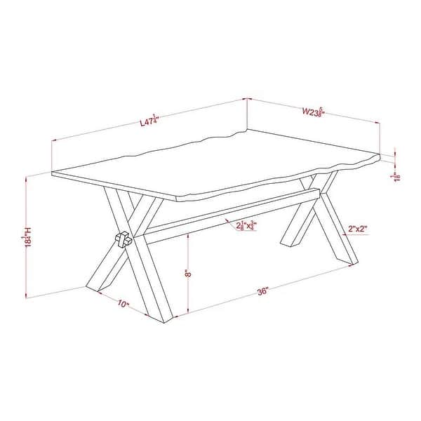 Mav Transitional Walnut 47-inch Solid Wood Coffee Table by Furniture of America