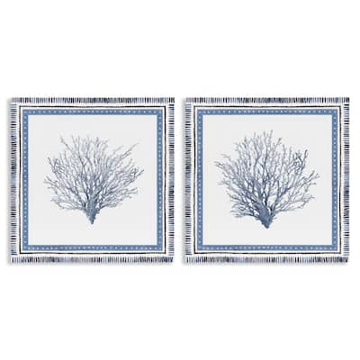 Stupell Maritime Coral Tendrils Canvas Wall Art Design By Lanie Loreth (Set of 2)