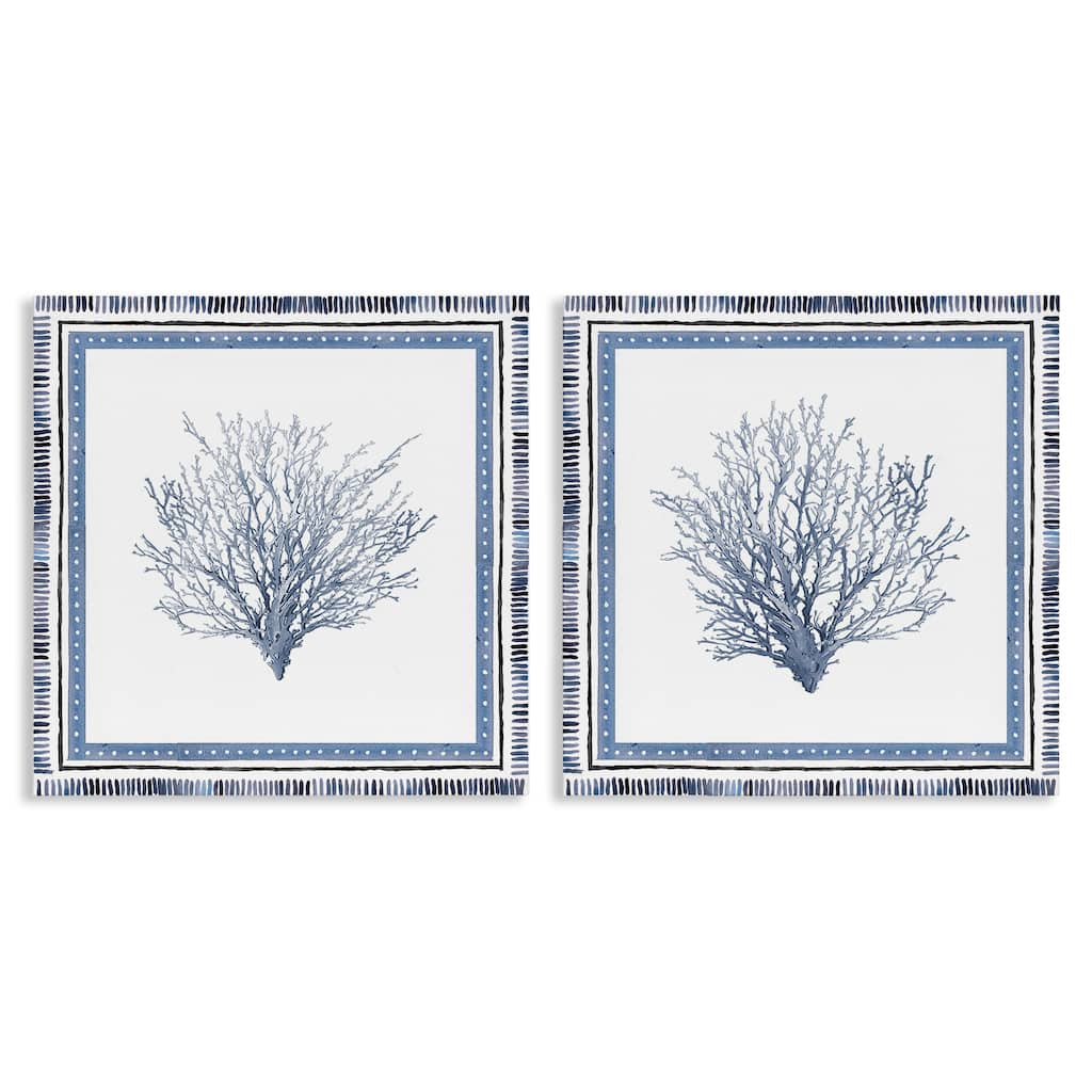 Stupell Maritime Coral Tendrils Canvas Wall Art Design By Lanie Loreth (Set of 2)
