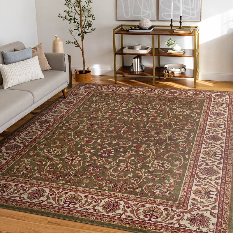 Soho Traditional Floral Indoor Area Rug - 5'3'' x 7'3'' - Green