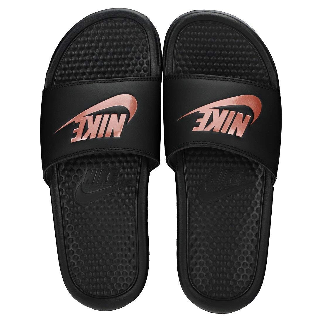 nike slides women rose gold