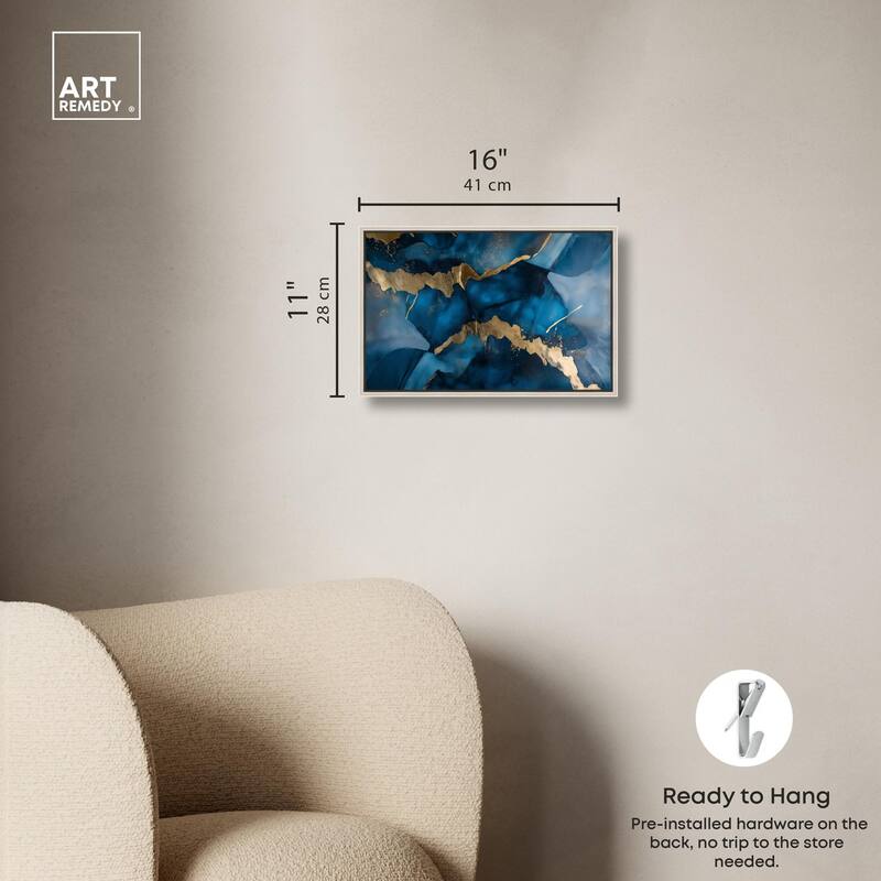 Dark Texture Golden Touch III Canvas by Art Remedy