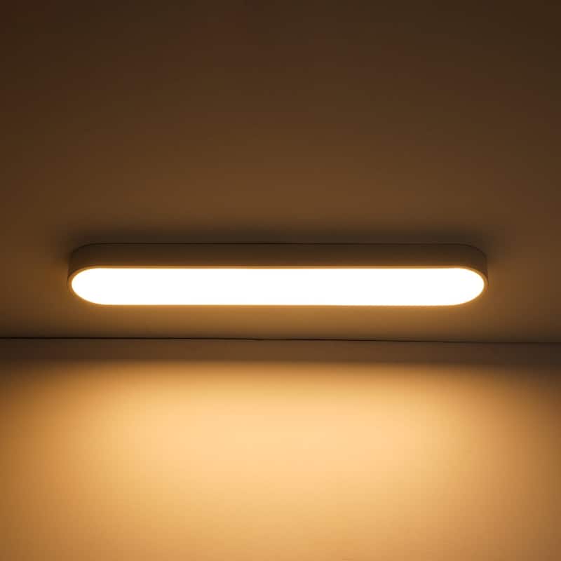 Contemporary Dimmable LED Streamlined Oval Flush Mount 31.5in