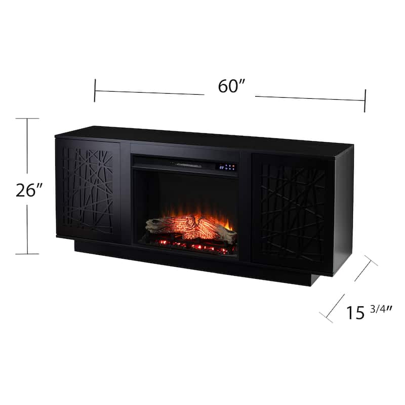 SEI Furniture Delauro Electric Media Fireplace w/ Storage